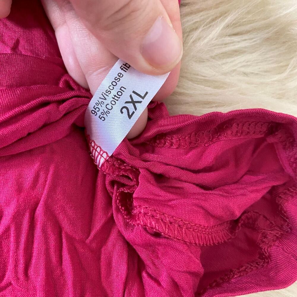 New unworn Fuchsia Pink Camisole Top Built in Bra Padding 2XL Fashion Bar - Picture 3 of 6